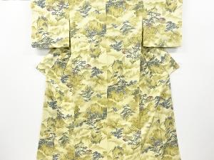 家屋風景模様本場大島紬着物